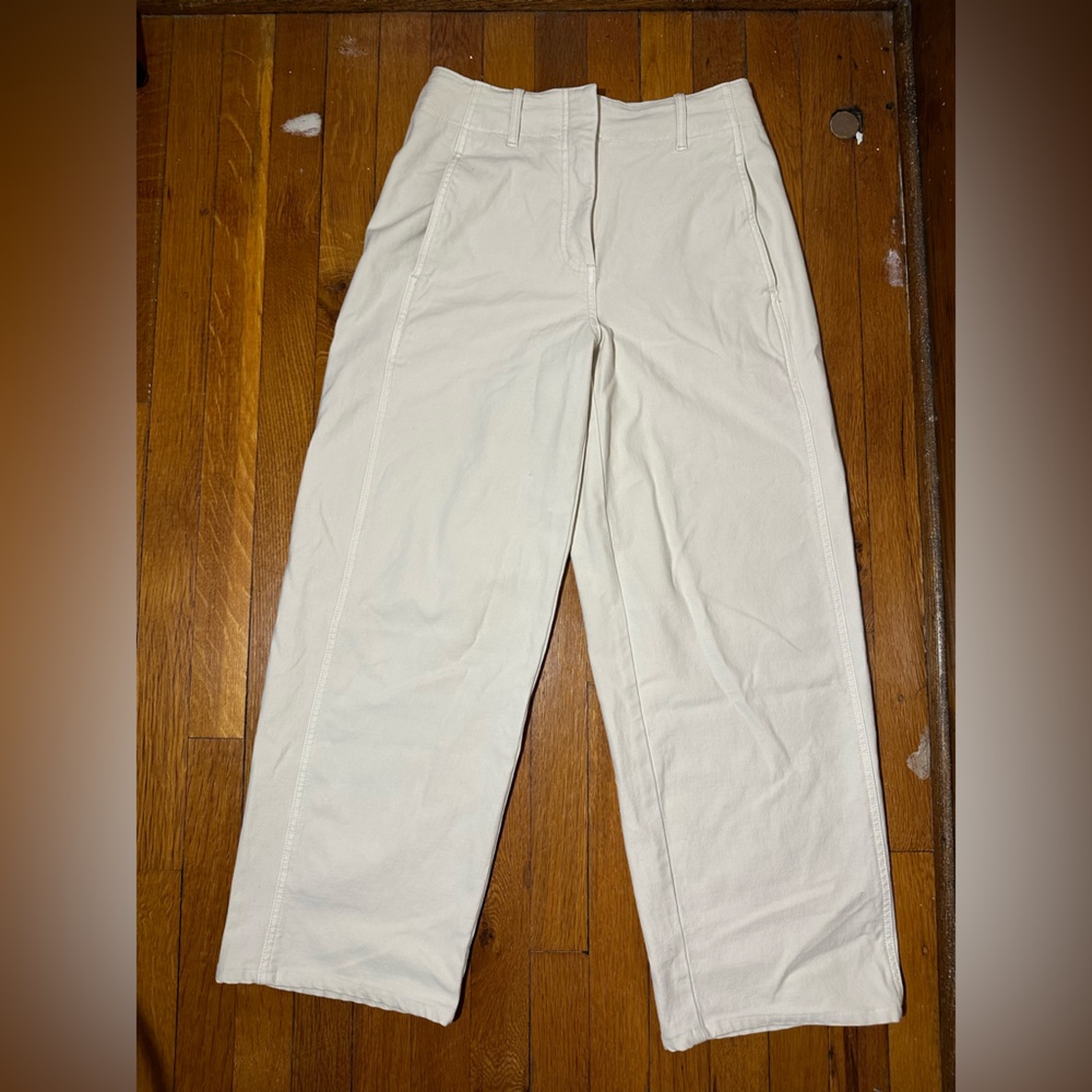 Wilfred Free Wide Leg Khaki Trousers